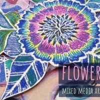 Flower Girl - Mixed Media Art Journal page
